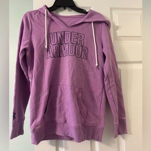 Purple under armour fleece lined hoodie
